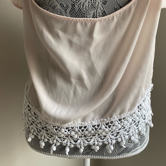 Blush Pink Chiffon Tank Top - Picture 6 of 7